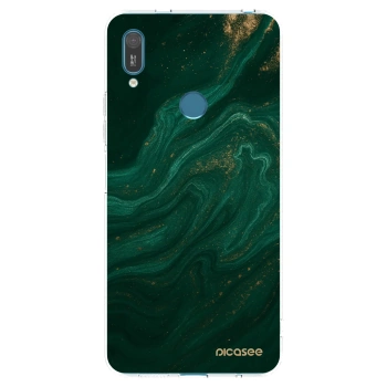 Picasee Huawei Y7 2019 Hülle - Transparentes Silikon - Green