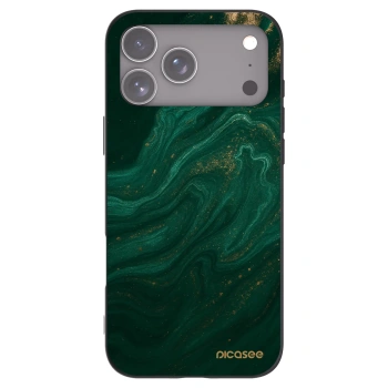 Picasee Apple iPhone 17 Pro Max Hülle - Schwarzes Silikon - Green
