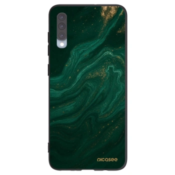 Picasee Samsung Galaxy A70 A705F Hülle - Schwarzes Silikon - Green