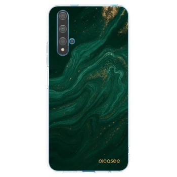 Picasee Huawei Nova 5T Hülle - Transparentes Silikon - Green