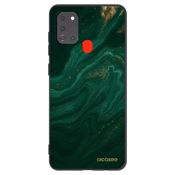 Picasee Samsung Galaxy A21s Hülle - Schwarzes Silikon - Green