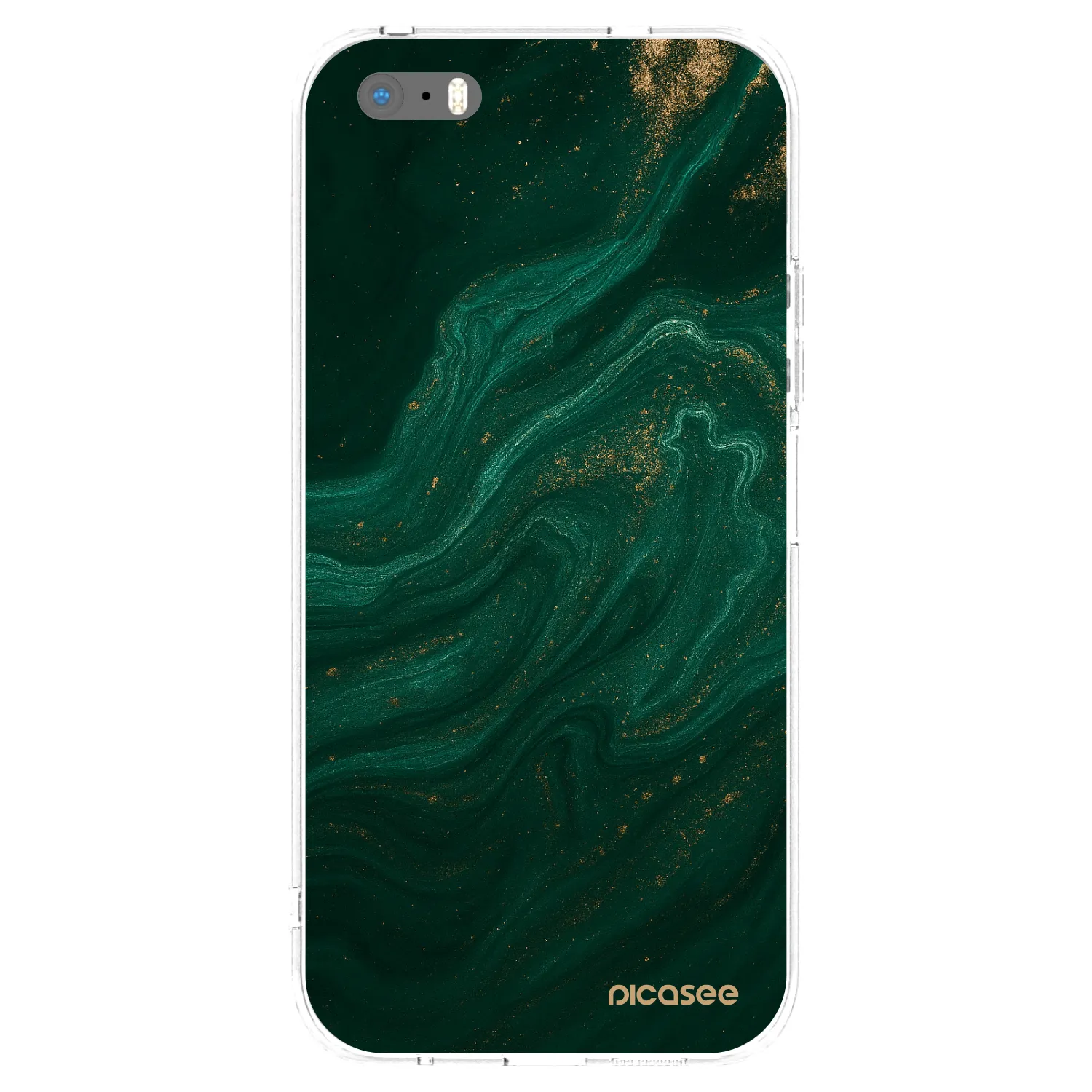 Picasee Apple iPhone 5/5S/SE Hülle - Transparentes Silikon - Green