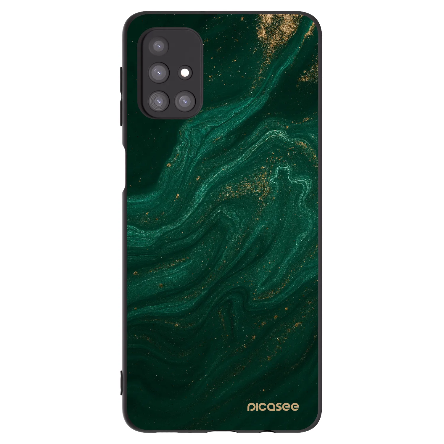 Picasee Samsung Galaxy M31s Hülle - Schwarzes Silikon - Green