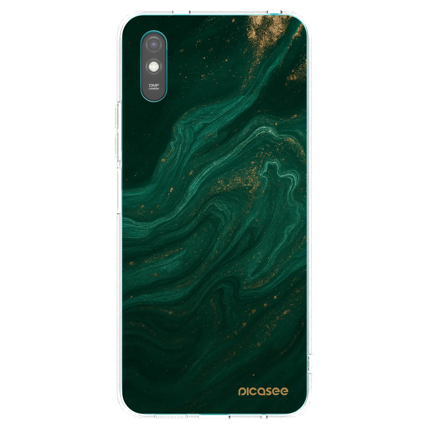 Picasee Xiaomi Redmi 9A Hülle - Transparentes Silikon - Green