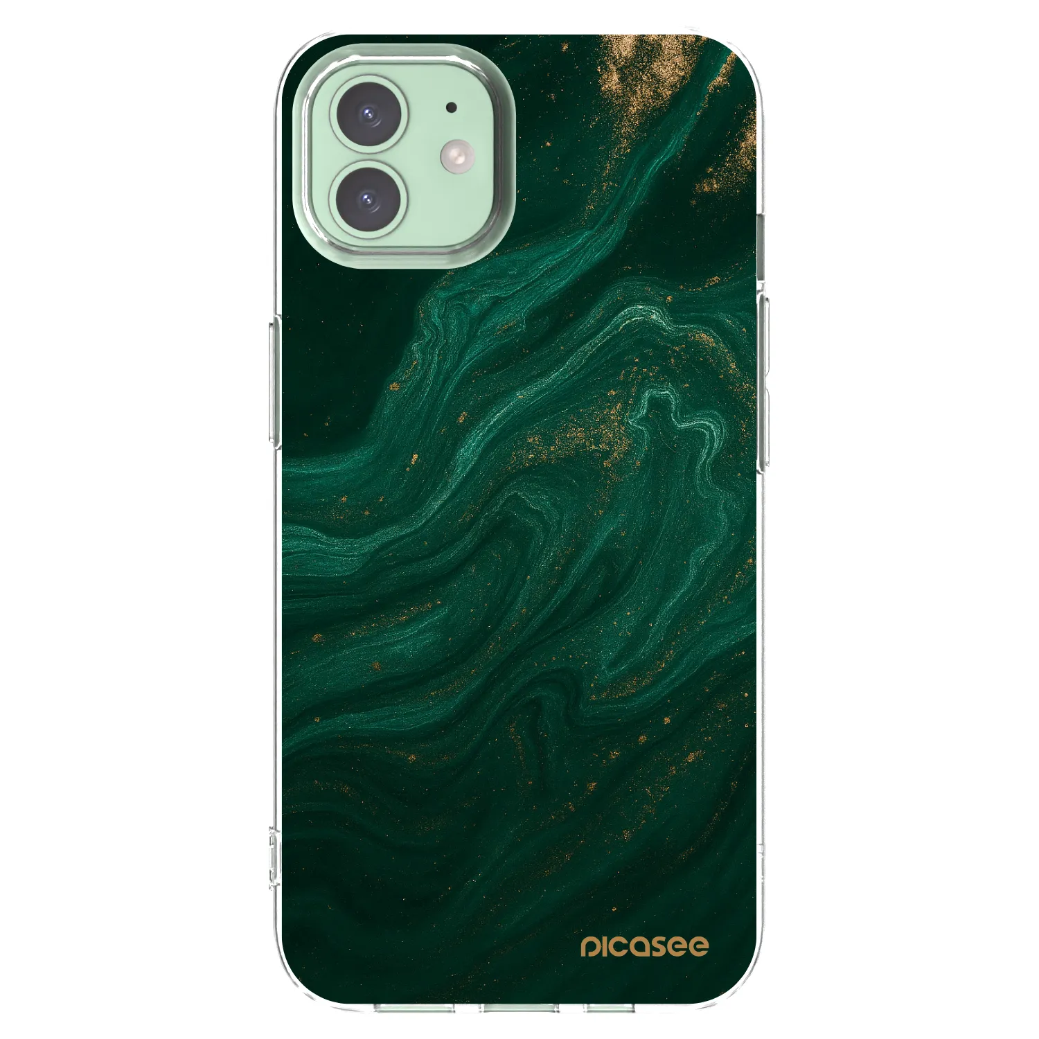 Picasee Apple iPhone 12 Hülle - Transparentes Silikon - Green