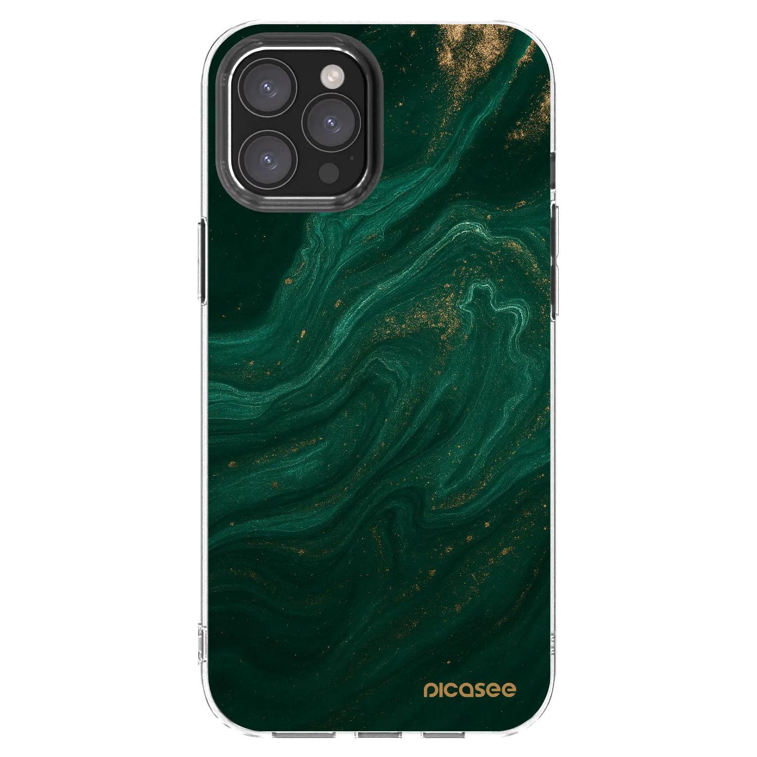 Picasee Apple iPhone 12 Pro Max Hülle - Transparentes Silikon - Green
