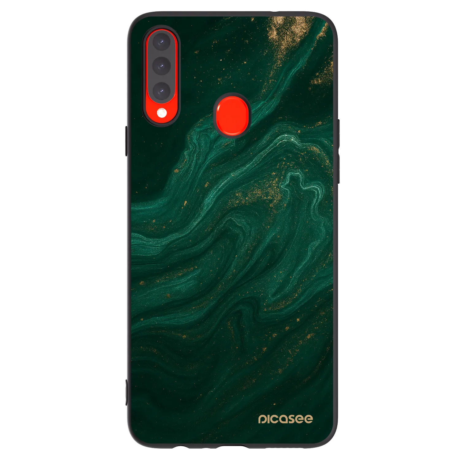 Picasee Samsung Galaxy A20s Hülle - Schwarzes Silikon - Green