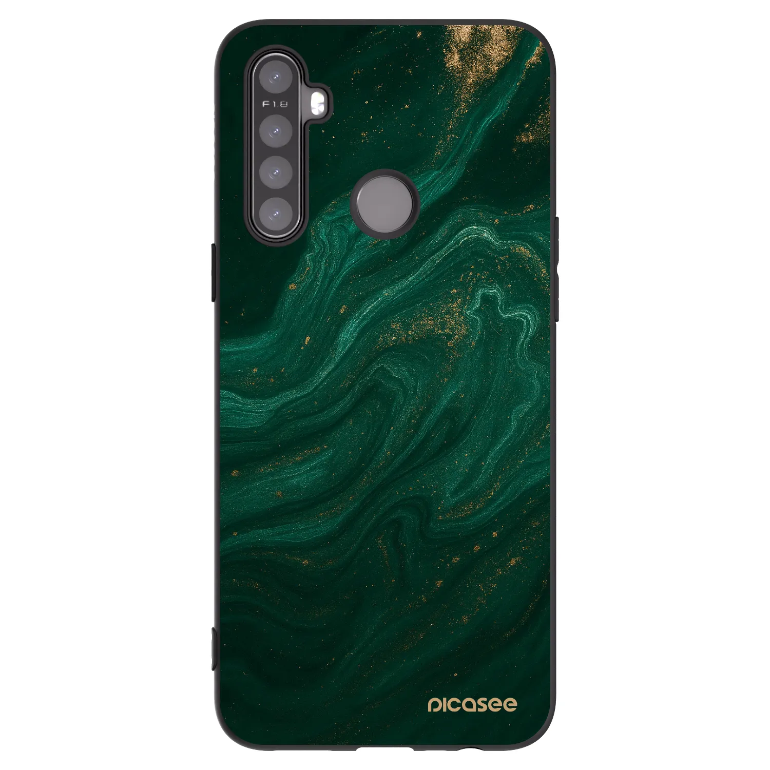 Picasee Realme 5 Hülle - Schwarzes Silikon - Green