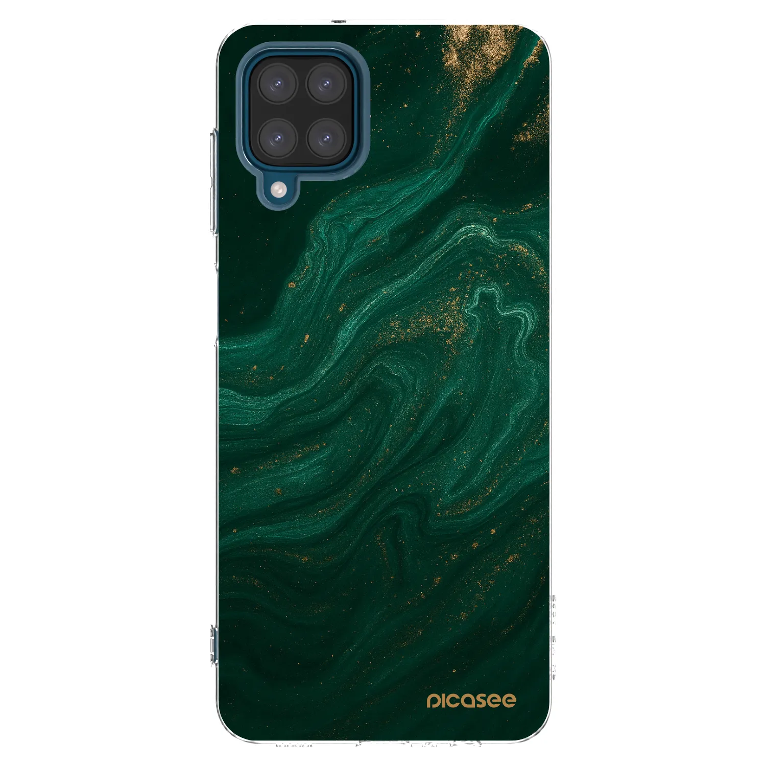 Picasee Samsung Galaxy A12 A125F Hülle - Transparentes Silikon - Green