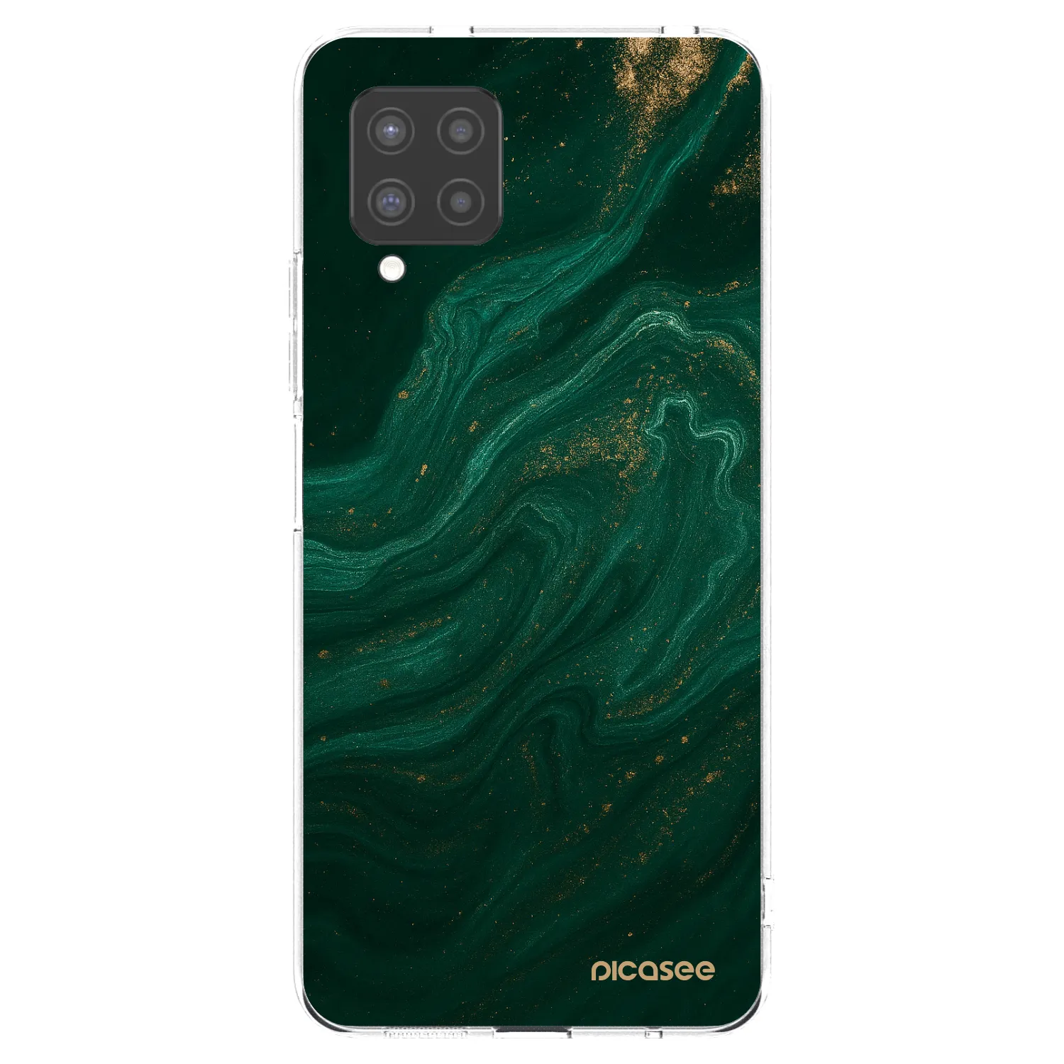 Picasee Samsung Galaxy A42 A426B Hülle - Transparentes Silikon - Green