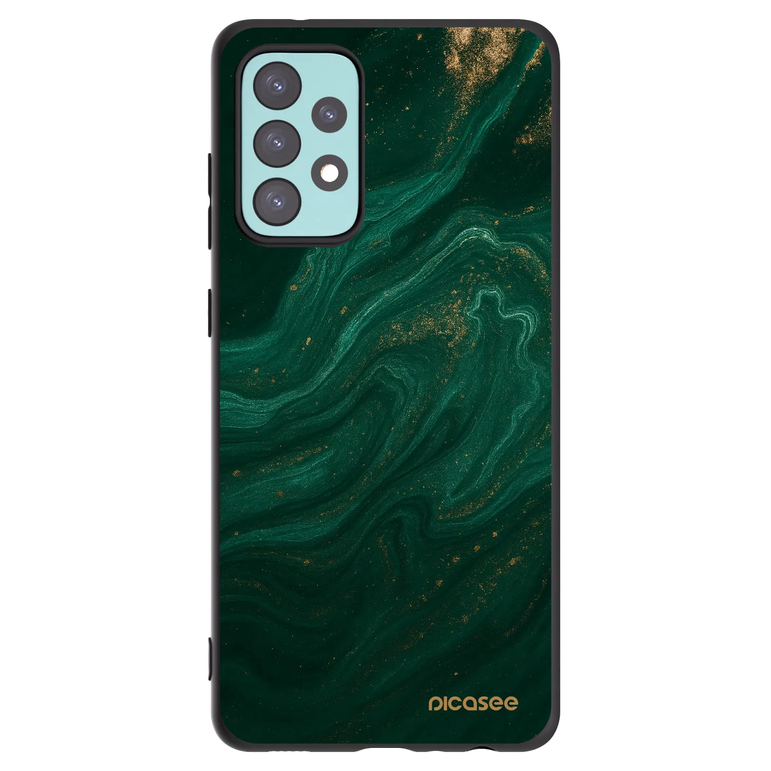 Picasee Samsung Galaxy A72 A725F Hülle - Schwarzes Silikon - Green