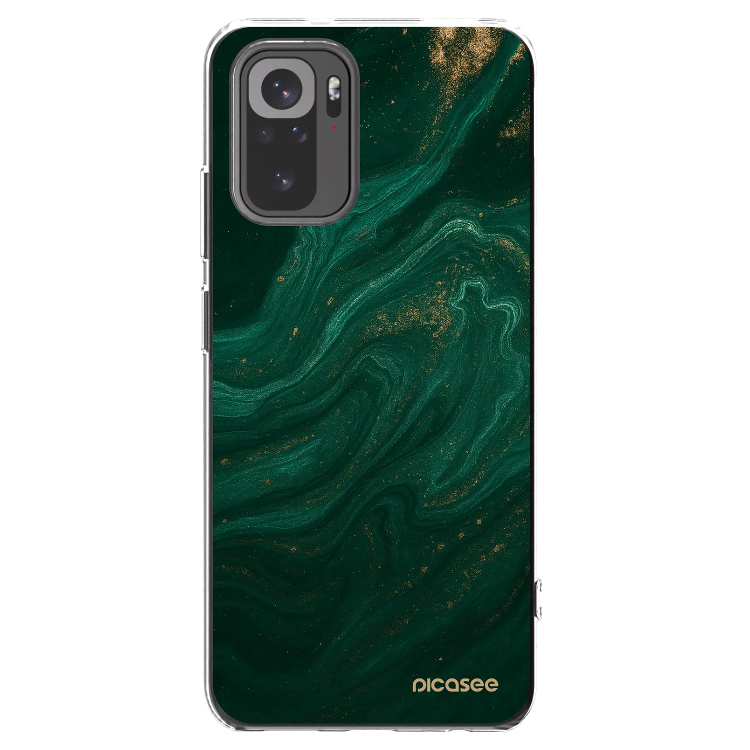 Picasee Xiaomi Redmi Note 10S Hülle - Transparentes Silikon - Green