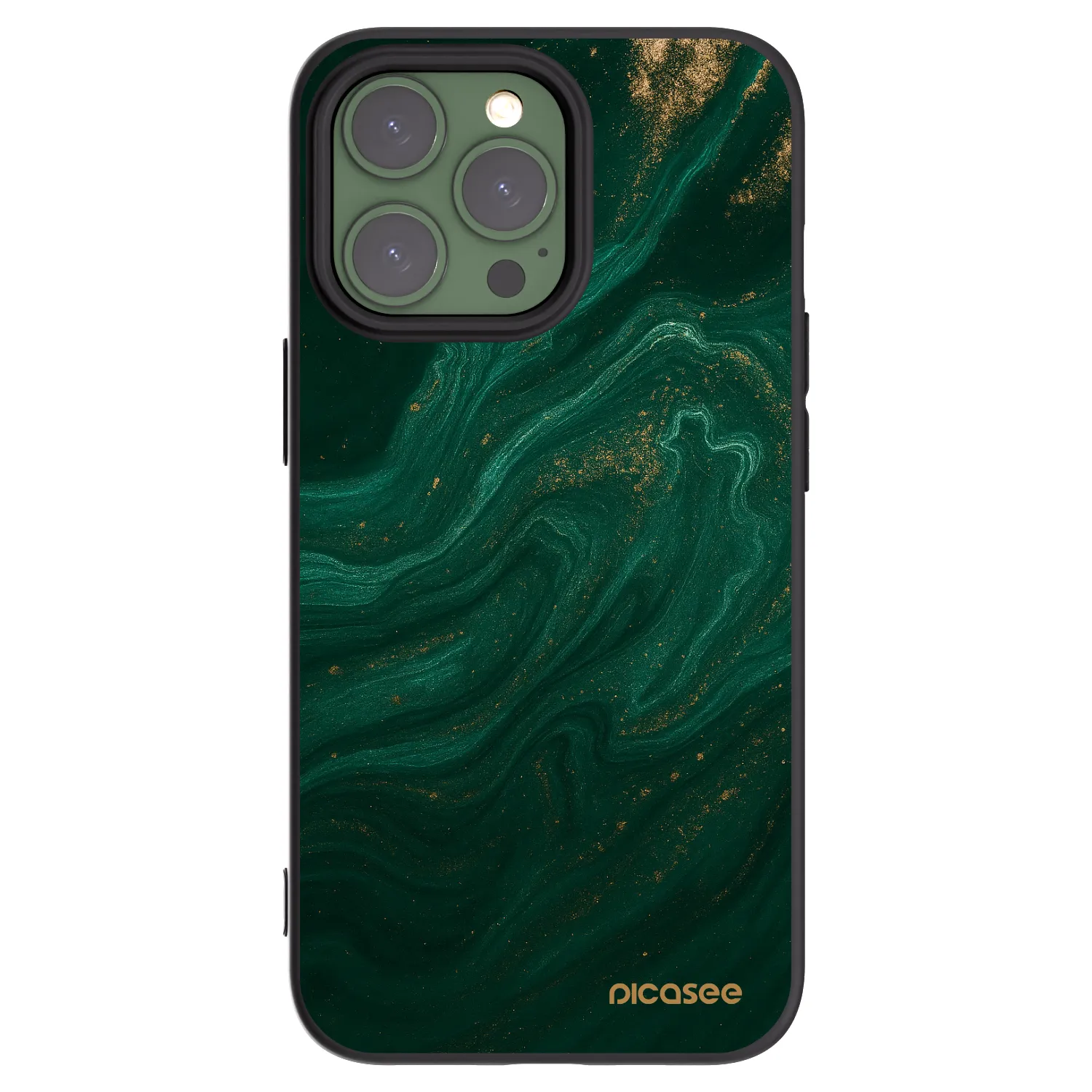 Picasee Apple iPhone 13 Pro Hülle - Schwarzes Silikon - Green
