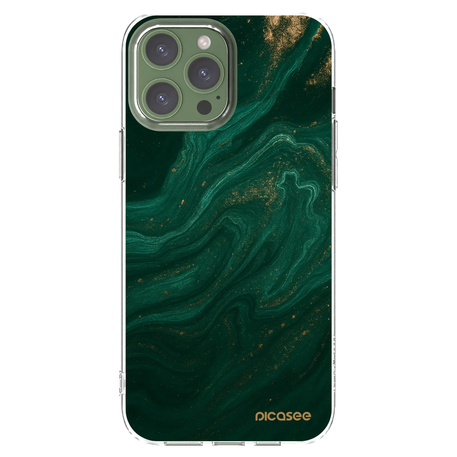 Picasee Apple iPhone 13 Pro Max Hülle - Transparentes Silikon - Green