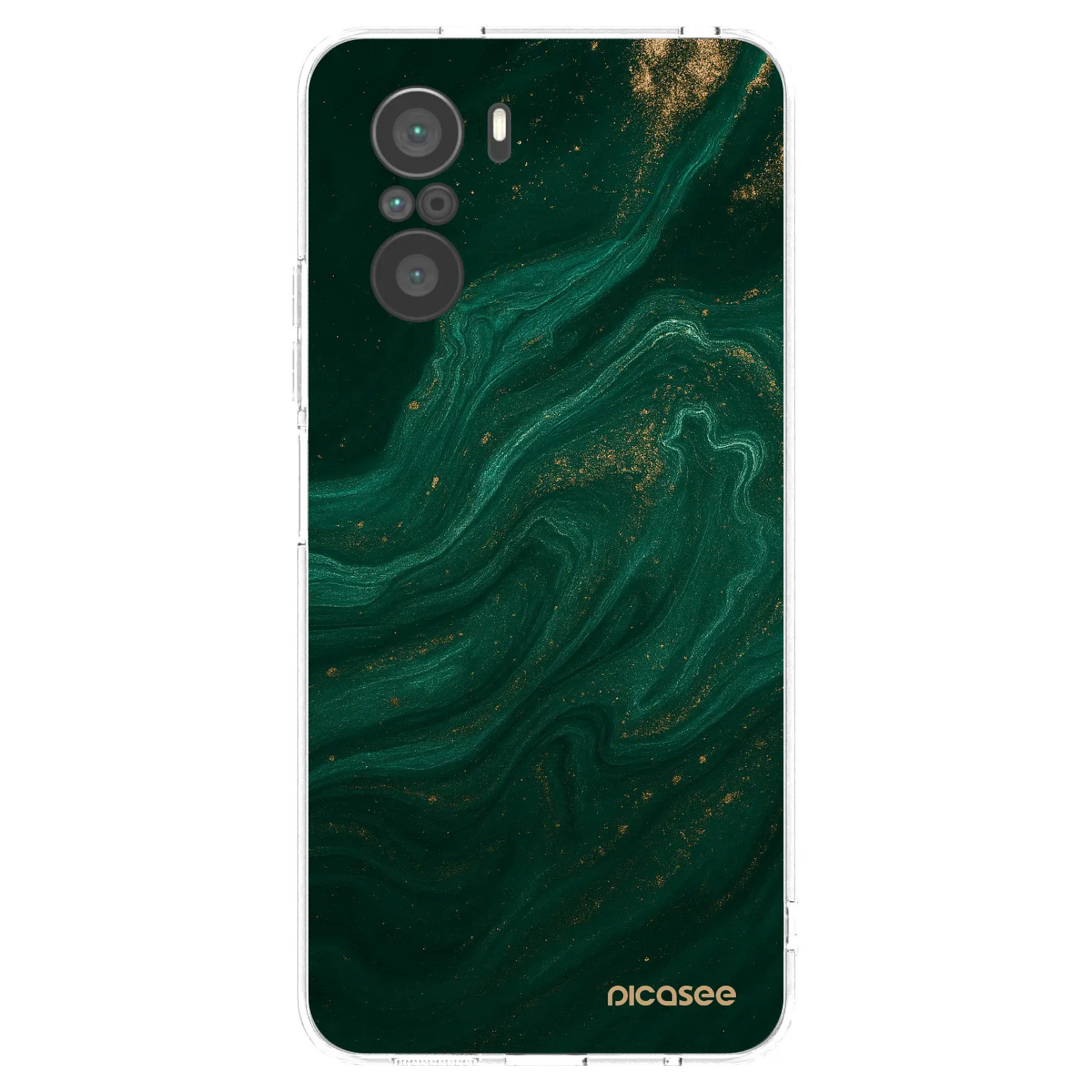 Picasee Xiaomi Poco F3 Hülle - Transparentes Silikon - Green
