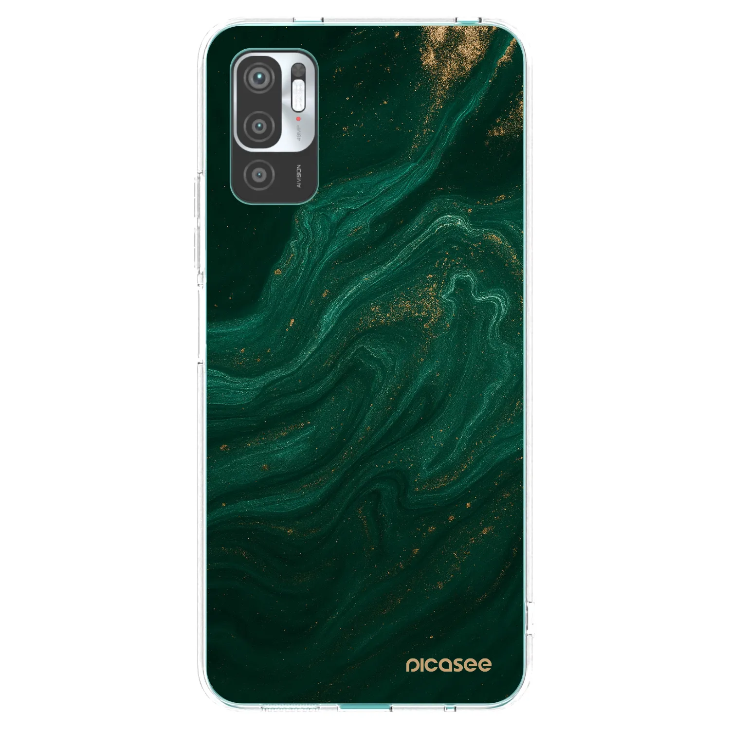 Picasee Xiaomi Redmi Note 10 5G Hülle - Transparentes Silikon - Green