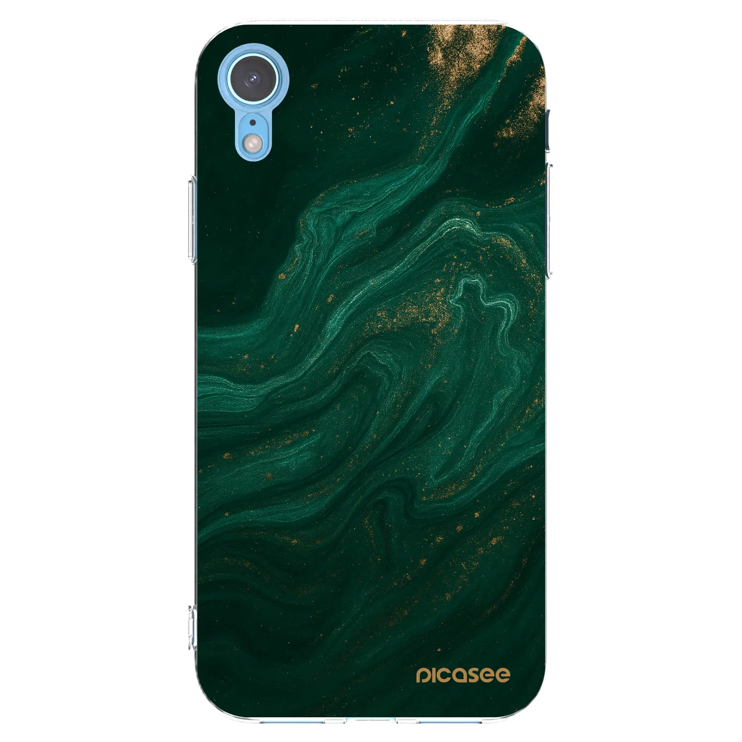 Picasee Apple iPhone XR Hülle - Transparentes Silikon - Green