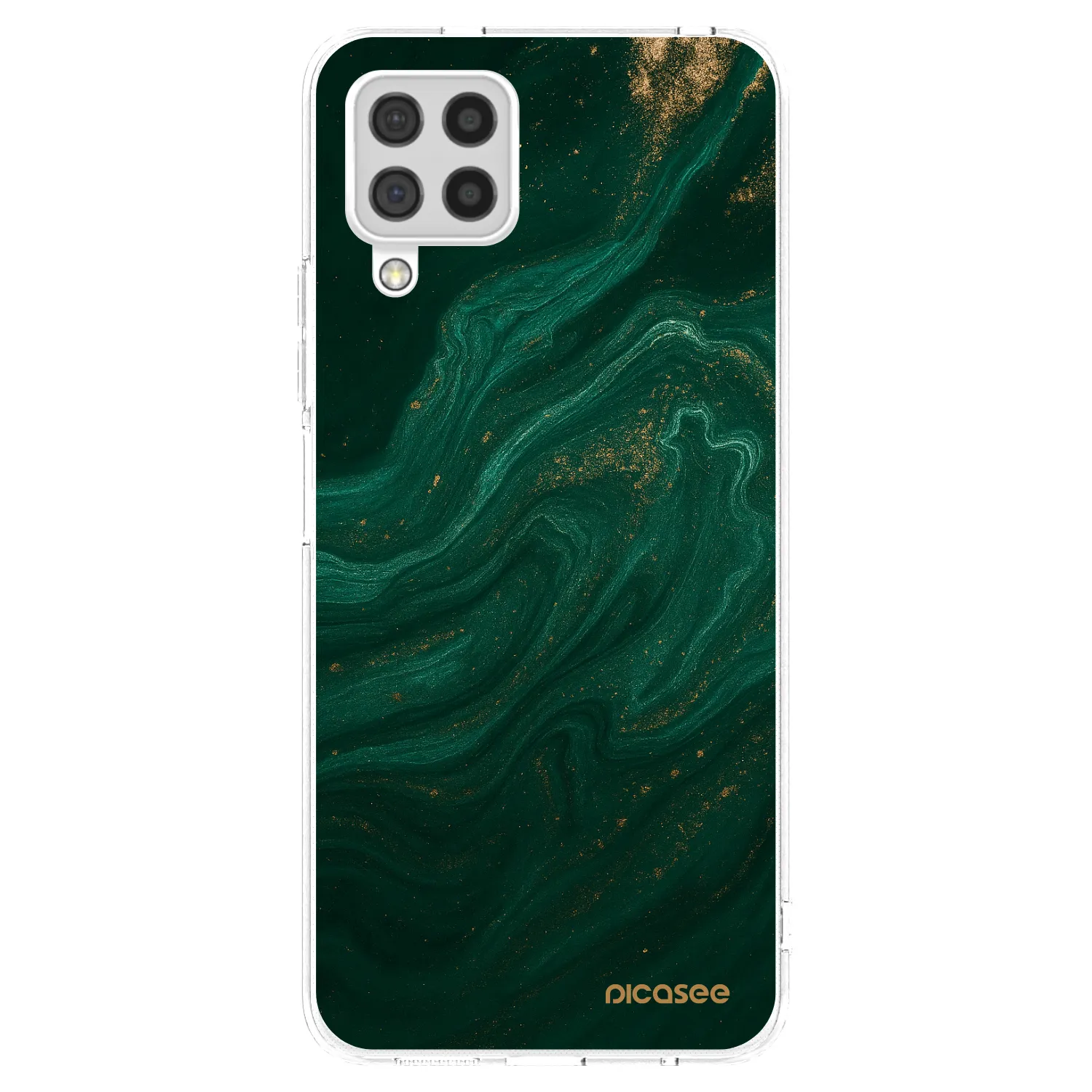 Picasee Samsung Galaxy A22 A225F 4G Hülle - Transparentes Silikon - Green