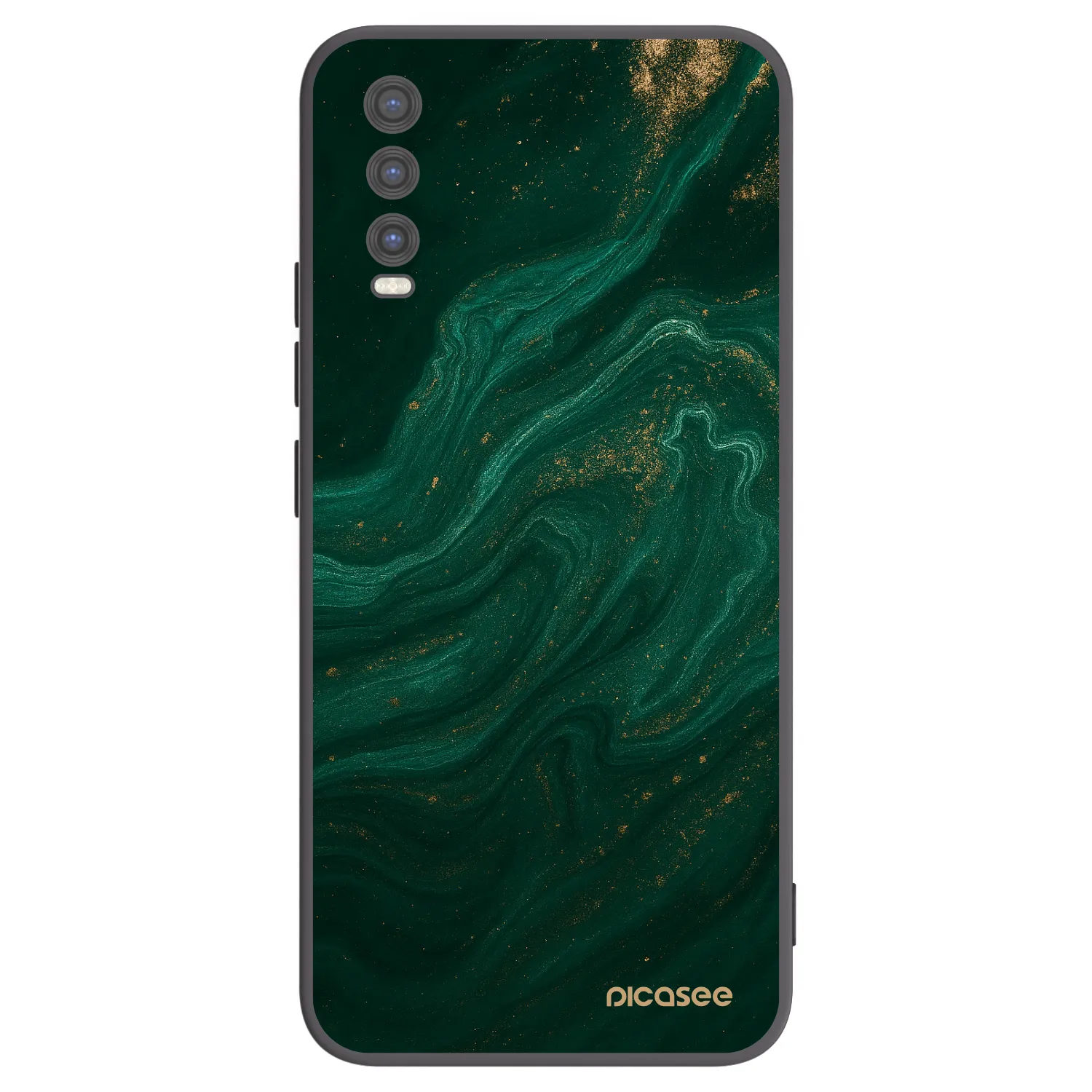 Picasee Vivo Y20s Hülle - Schwarzes Silikon - Green