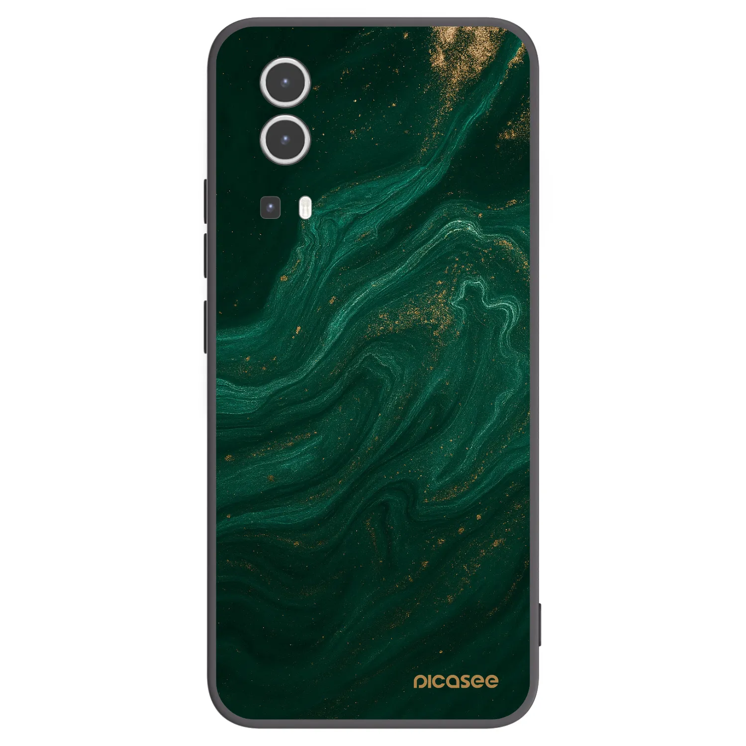 Picasee Vivo Y72 5G Hülle - Schwarzes Silikon - Green