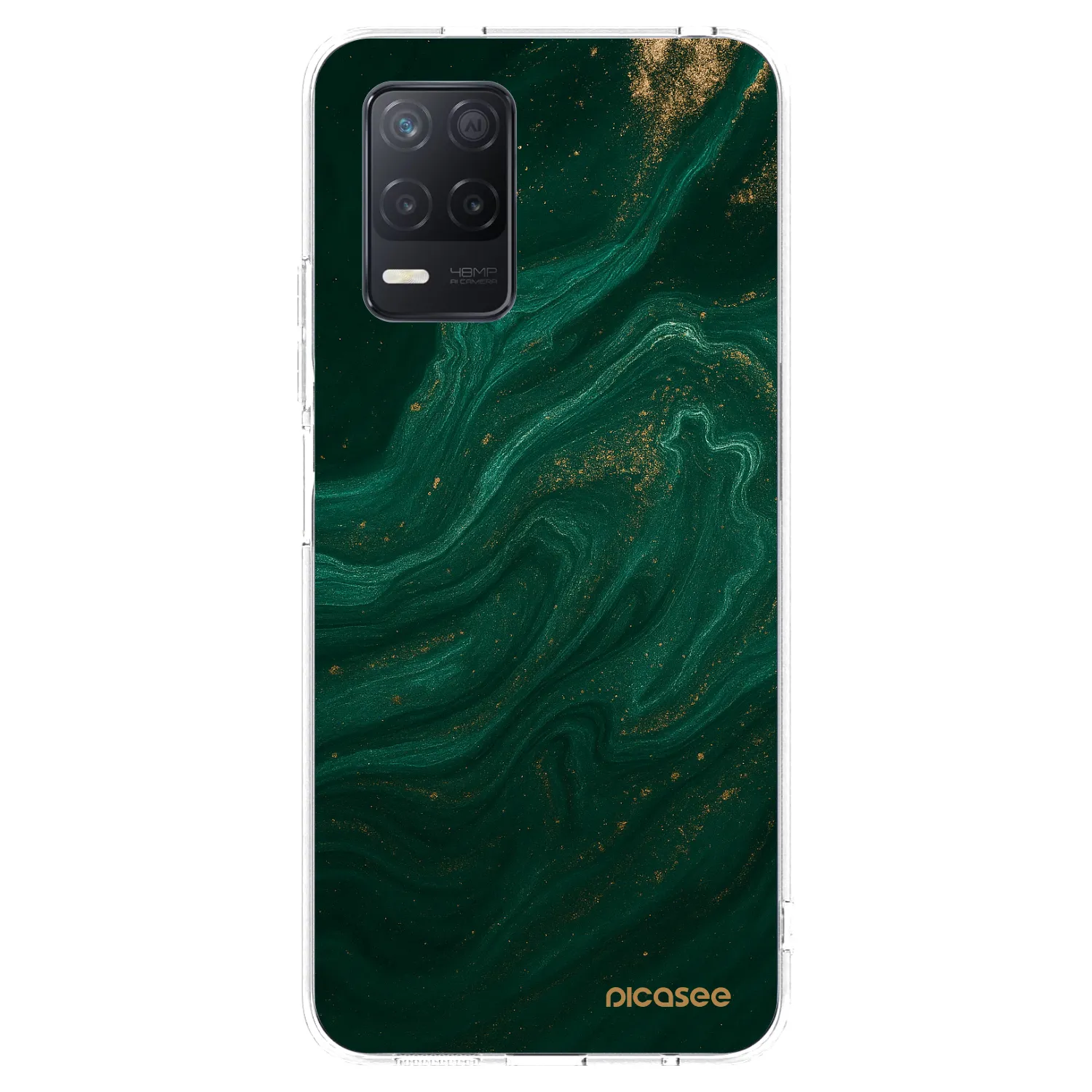 Picasee Realme 8 5G Hülle - Transparentes Silikon - Green