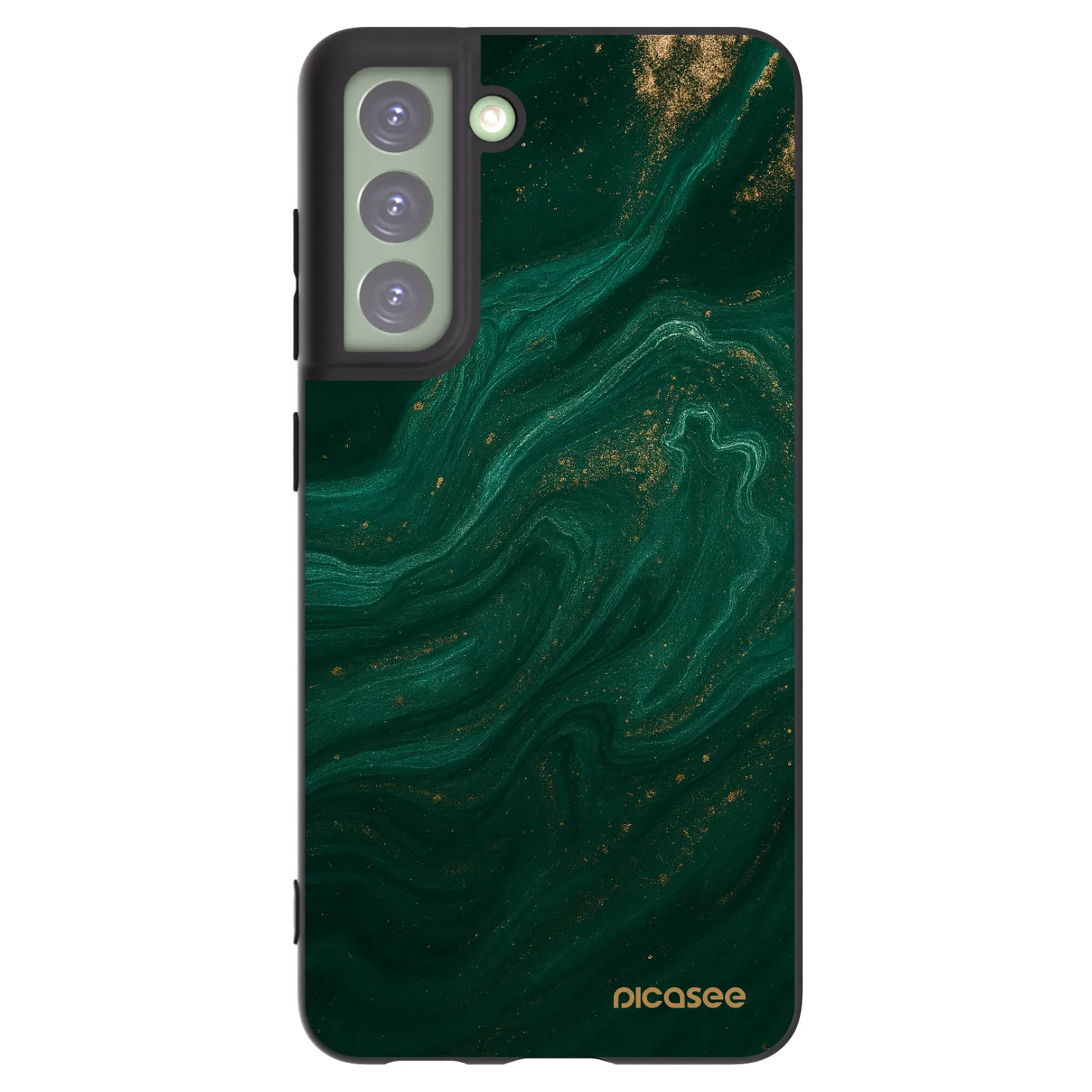 Picasee Samsung Galaxy S21 FE 5G Hülle - Schwarzes Silikon - Green
