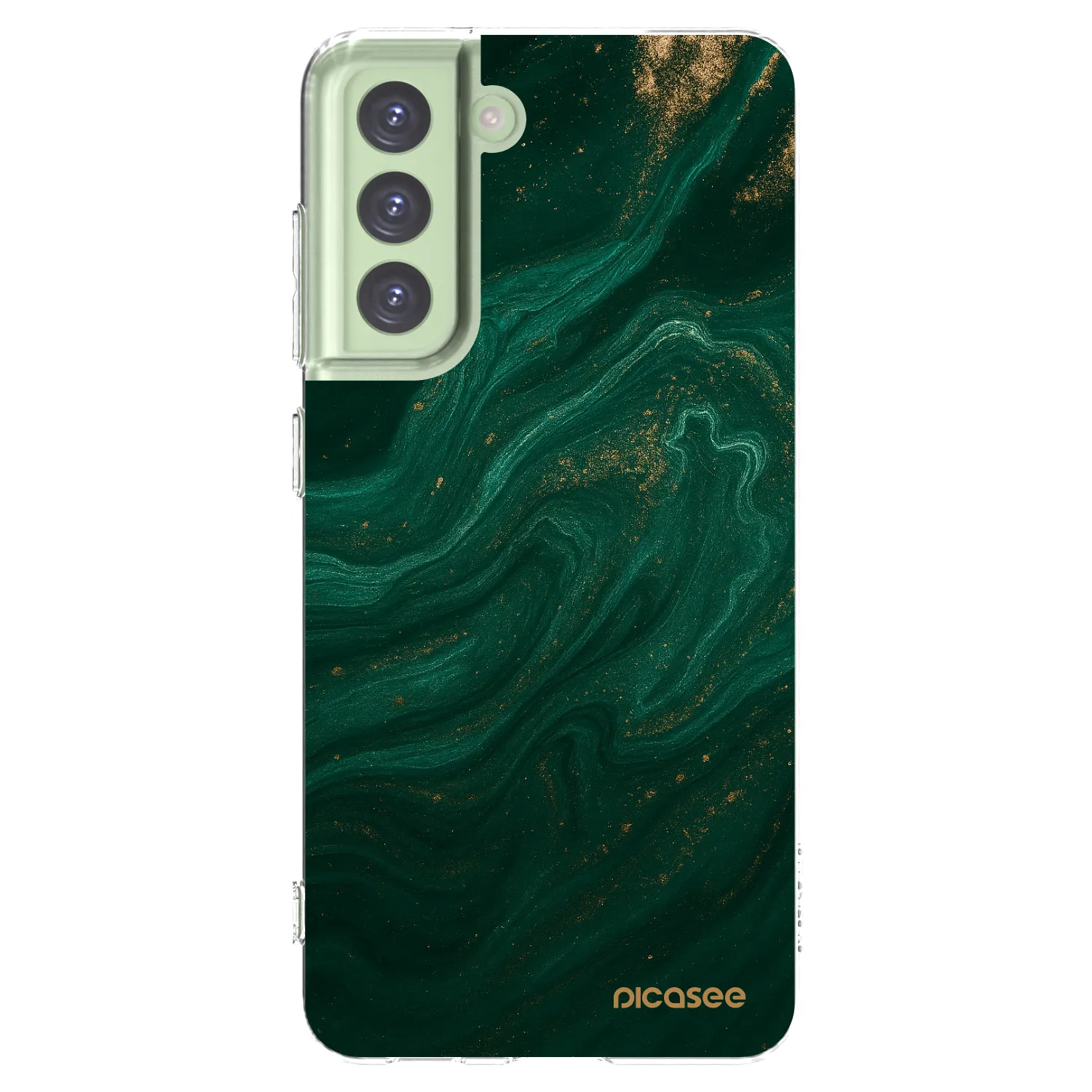 Picasee Samsung Galaxy S21 FE 5G Hülle - Transparentes Silikon - Green