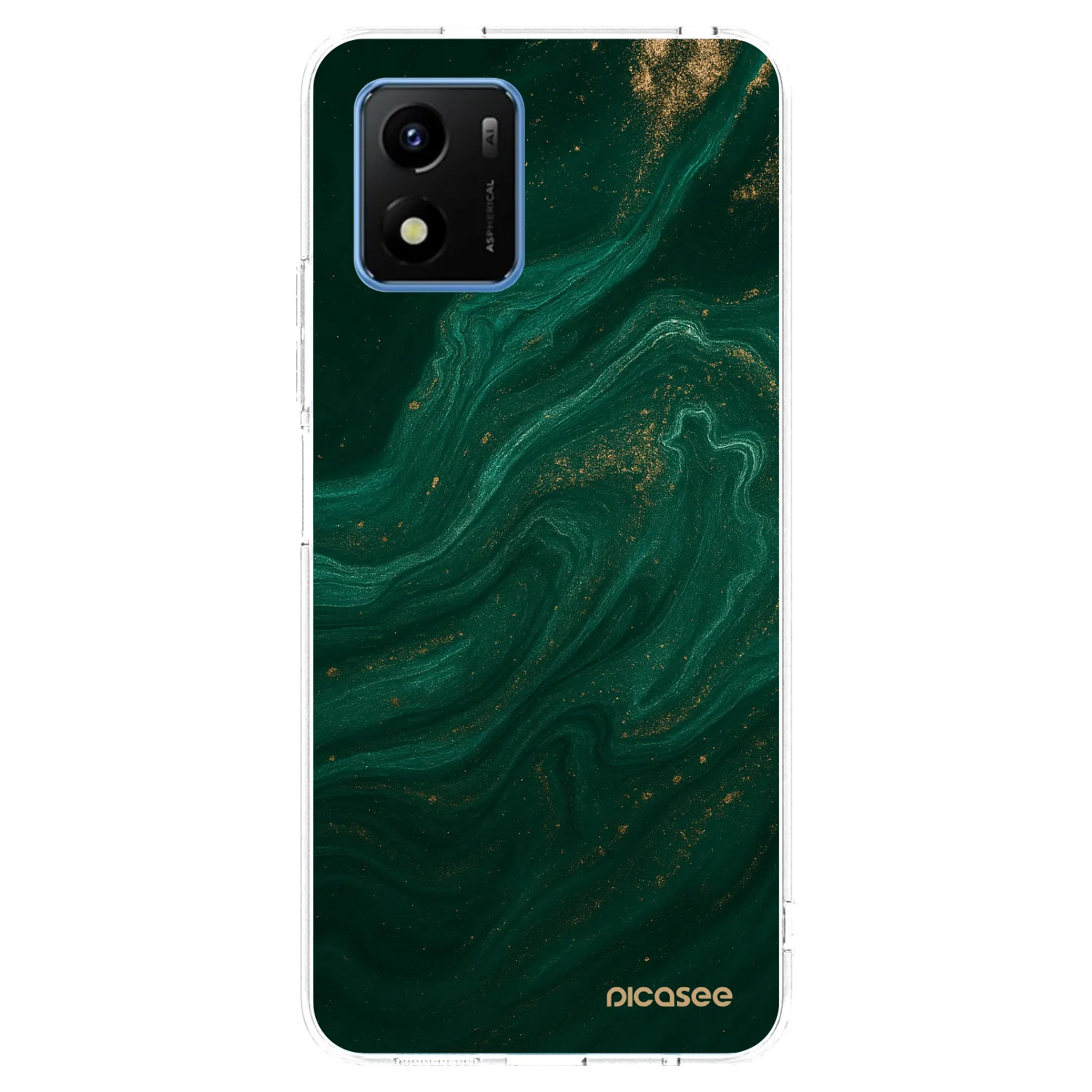 Picasee Vivo Y01 Hülle - Transparentes Silikon - Green