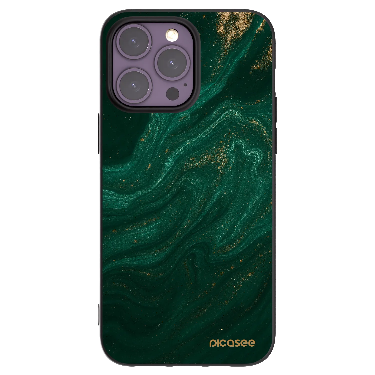 Picasee Apple iPhone 14 Pro Max Hülle - Schwarzes Silikon - Green