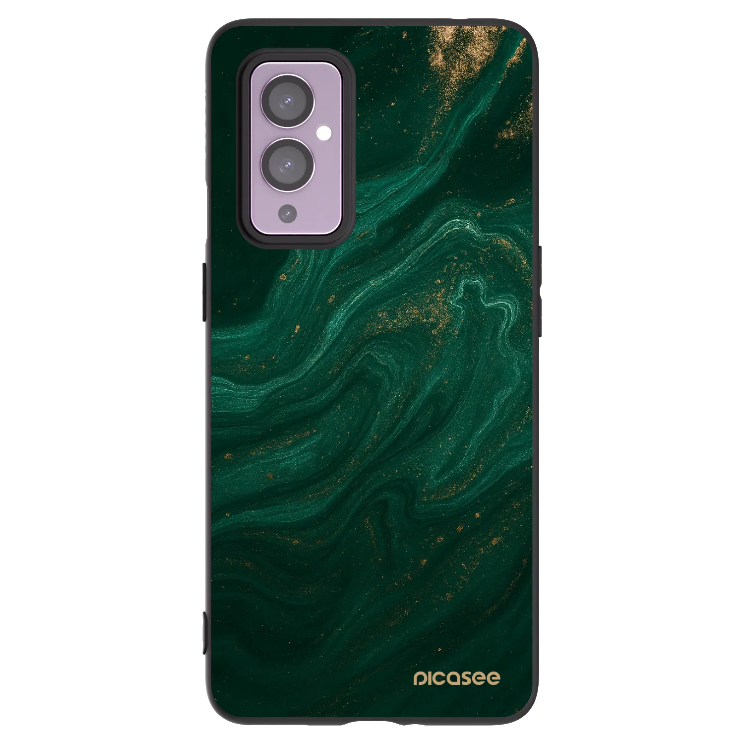 Picasee OnePlus 9 Hülle - Schwarzes Silikon - Green