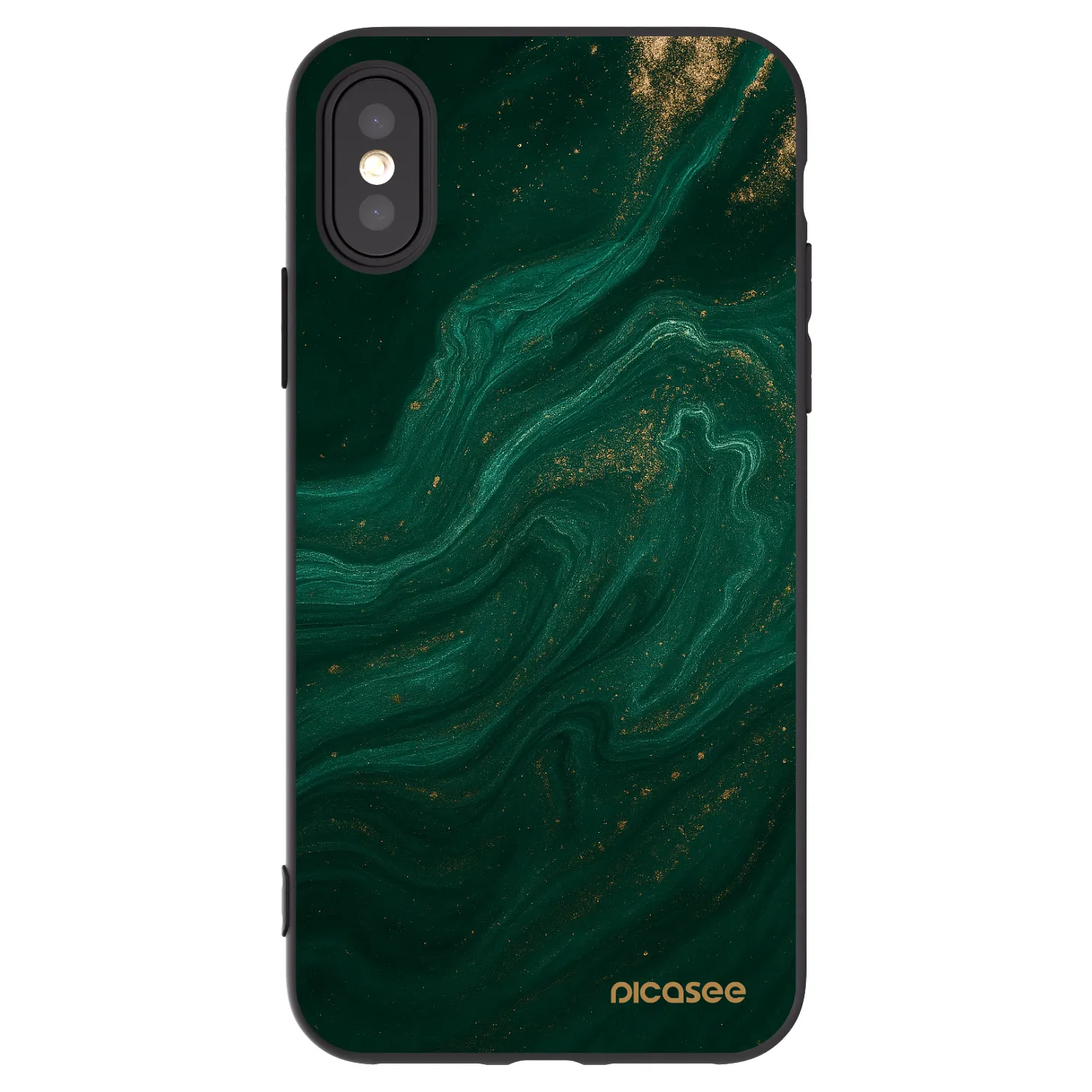 Picasee Apple iPhone X/XS Hülle - Schwarzes Silikon - Green