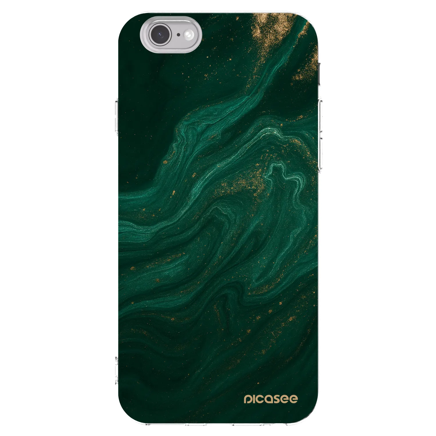 Picasee Apple iPhone 6/6S Hülle - Transparentes Silikon - Green