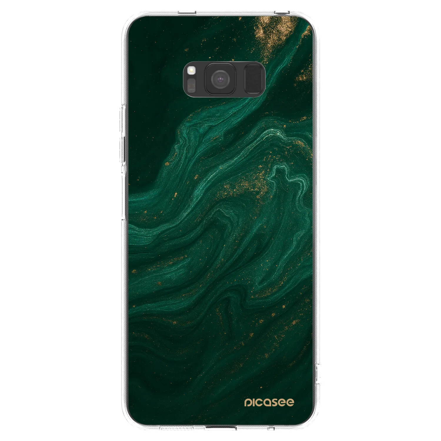 Picasee Samsung Galaxy S8 G950F Hülle - Transparentes Silikon - Green