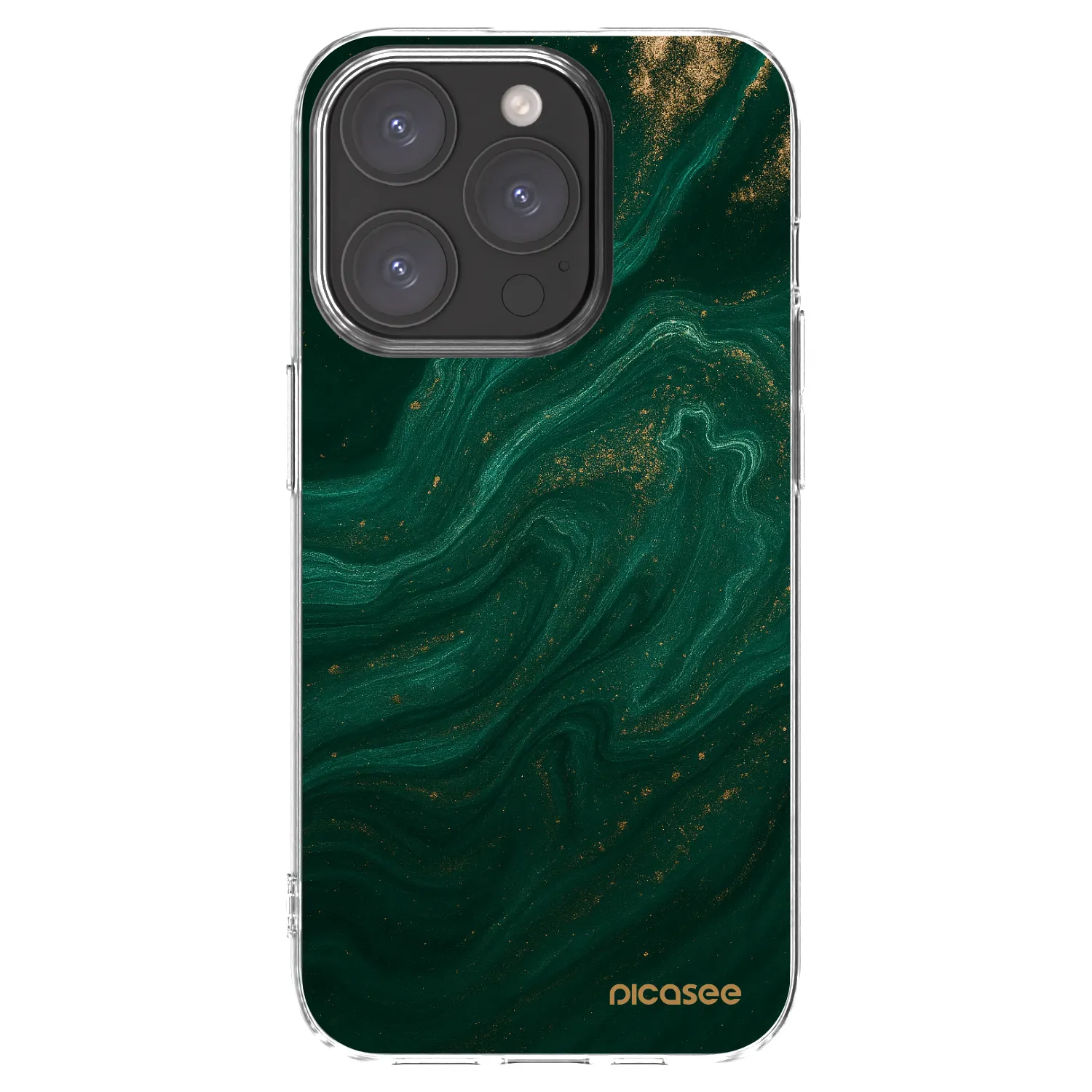 Picasee Apple iPhone 15 Pro Hülle - Transparentes Silikon - Green