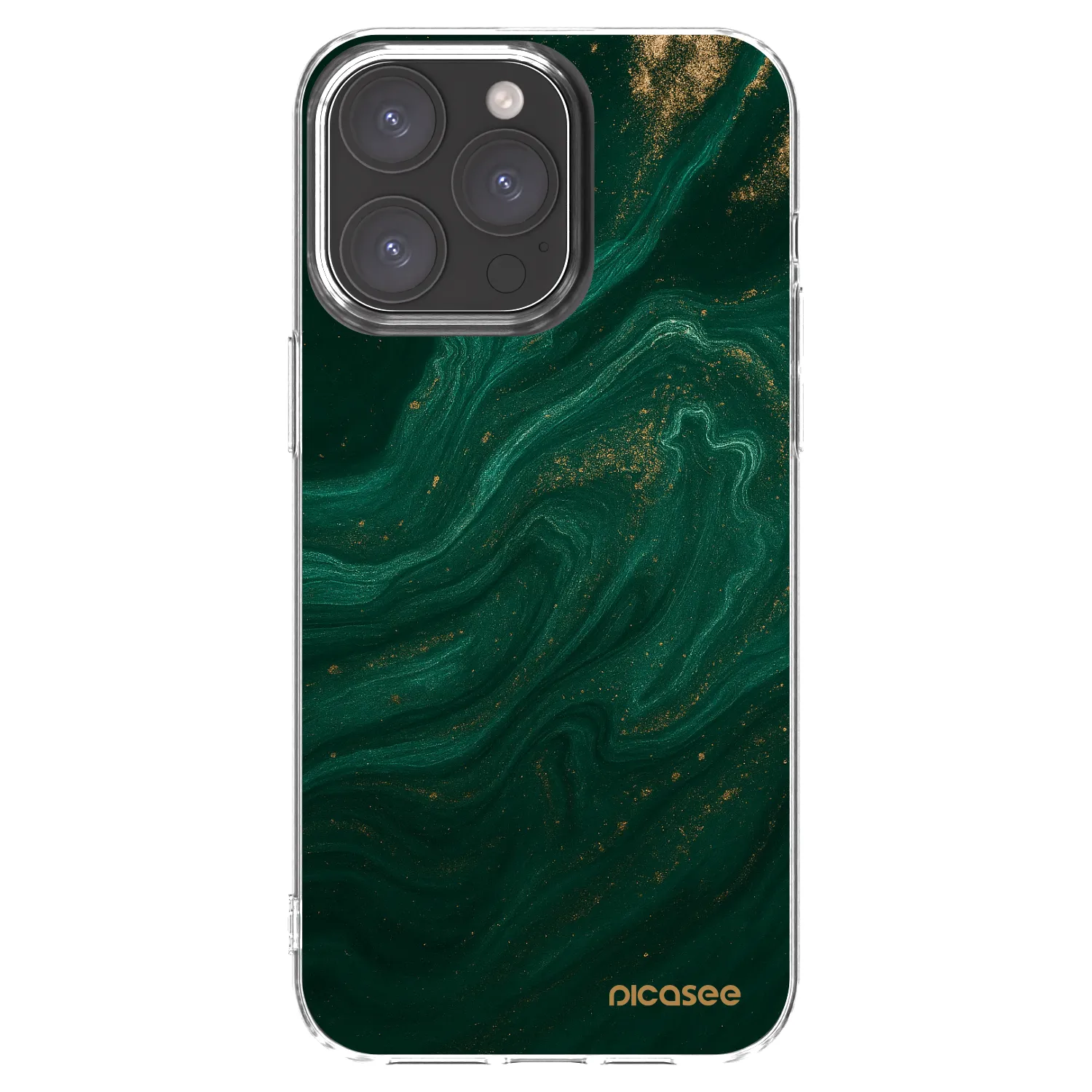 Picasee Apple iPhone 15 Pro Max Hülle - Transparentes Silikon - Green