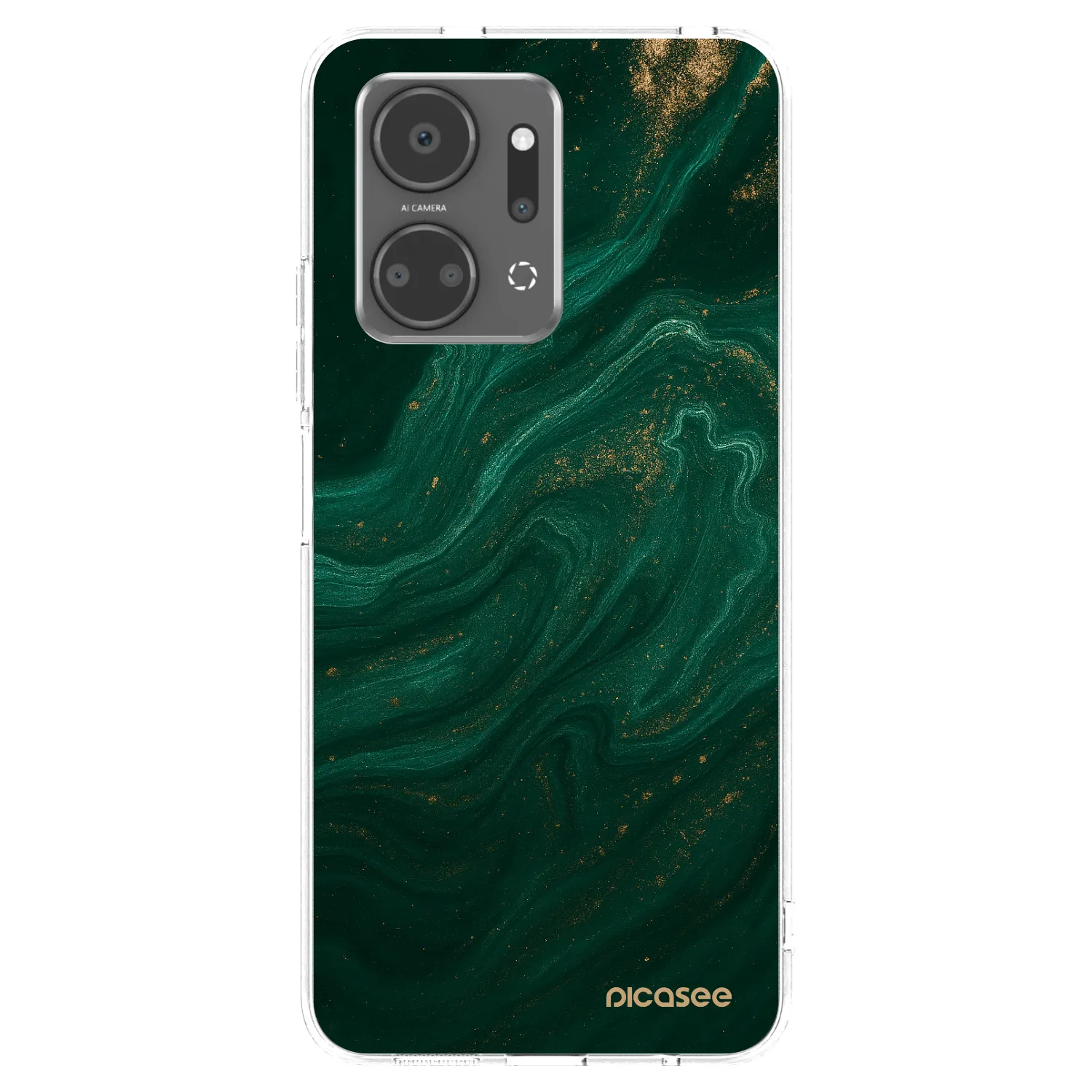 Picasee Honor X7a Hülle - Transparentes Silikon - Green