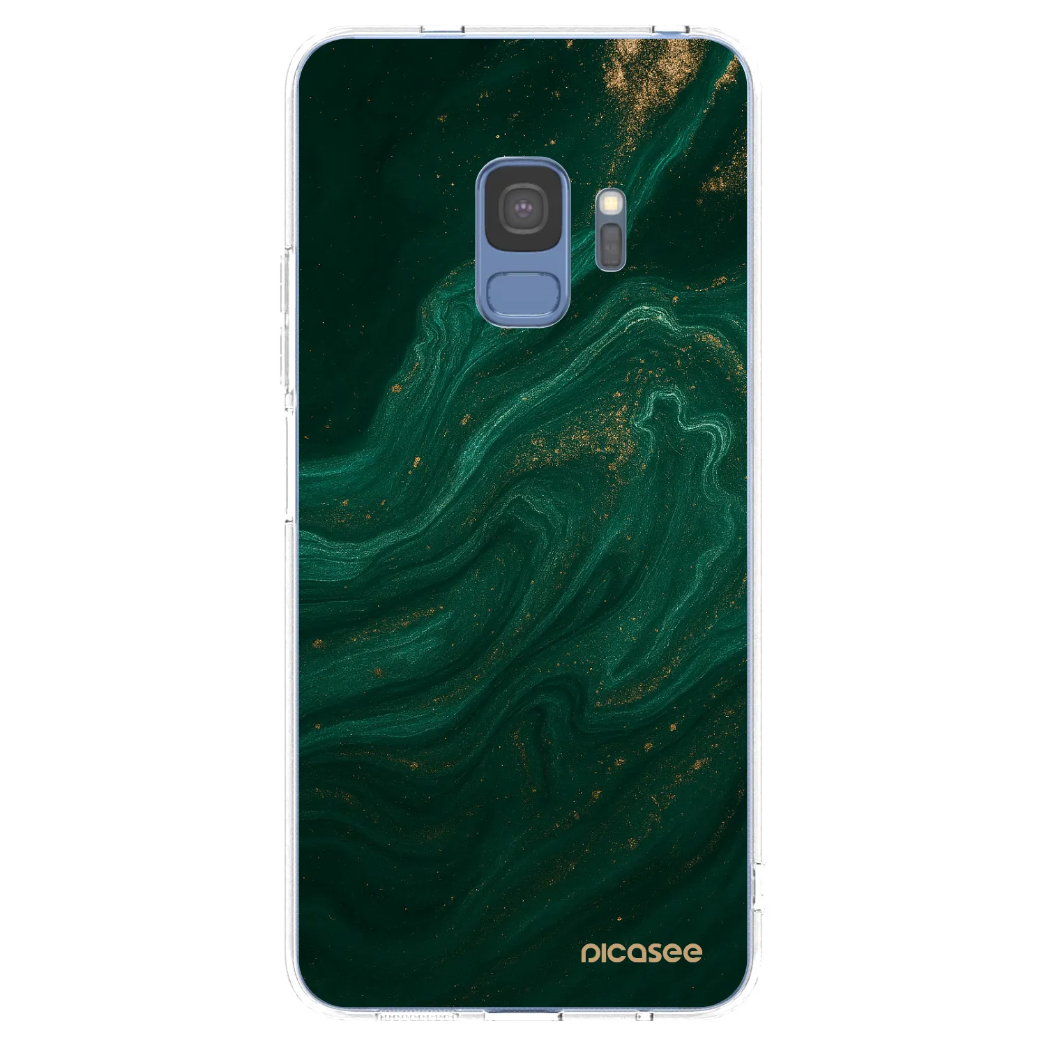 Picasee Samsung Galaxy S9 G960F Hülle - Transparentes Silikon - Green