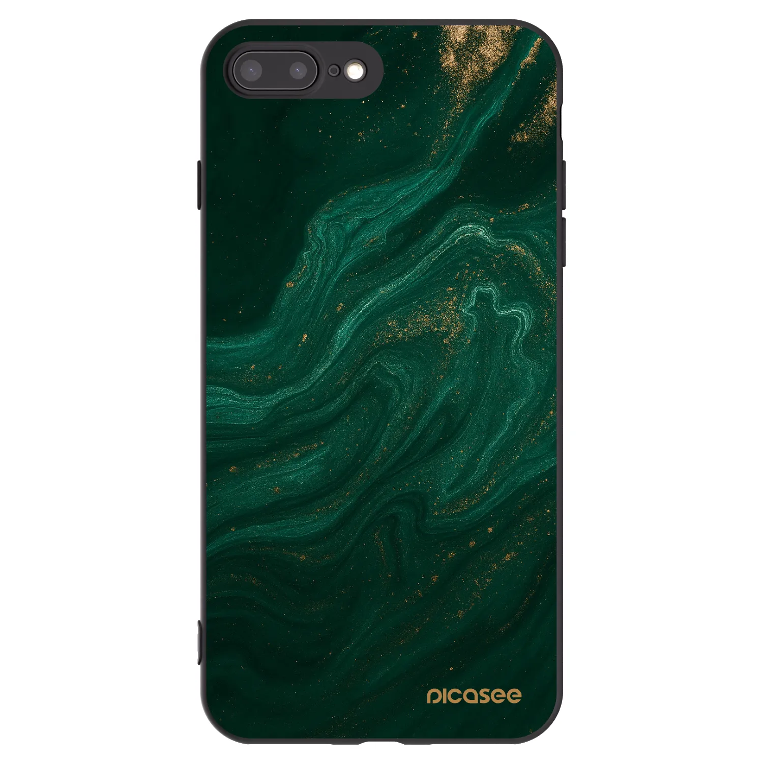 Picasee Apple iPhone 7 Plus Hülle - Schwarzes Silikon - Green