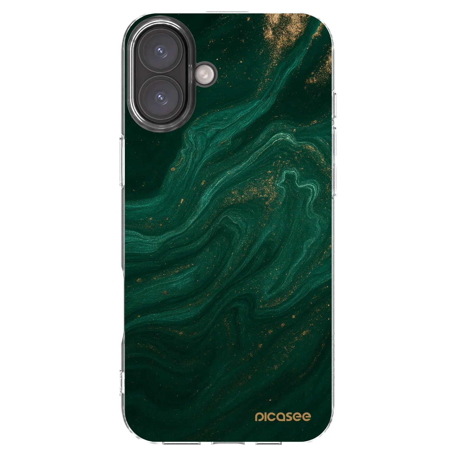 Picasee Apple iPhone 16 Plus Hülle - Transparentes Silikon - Green