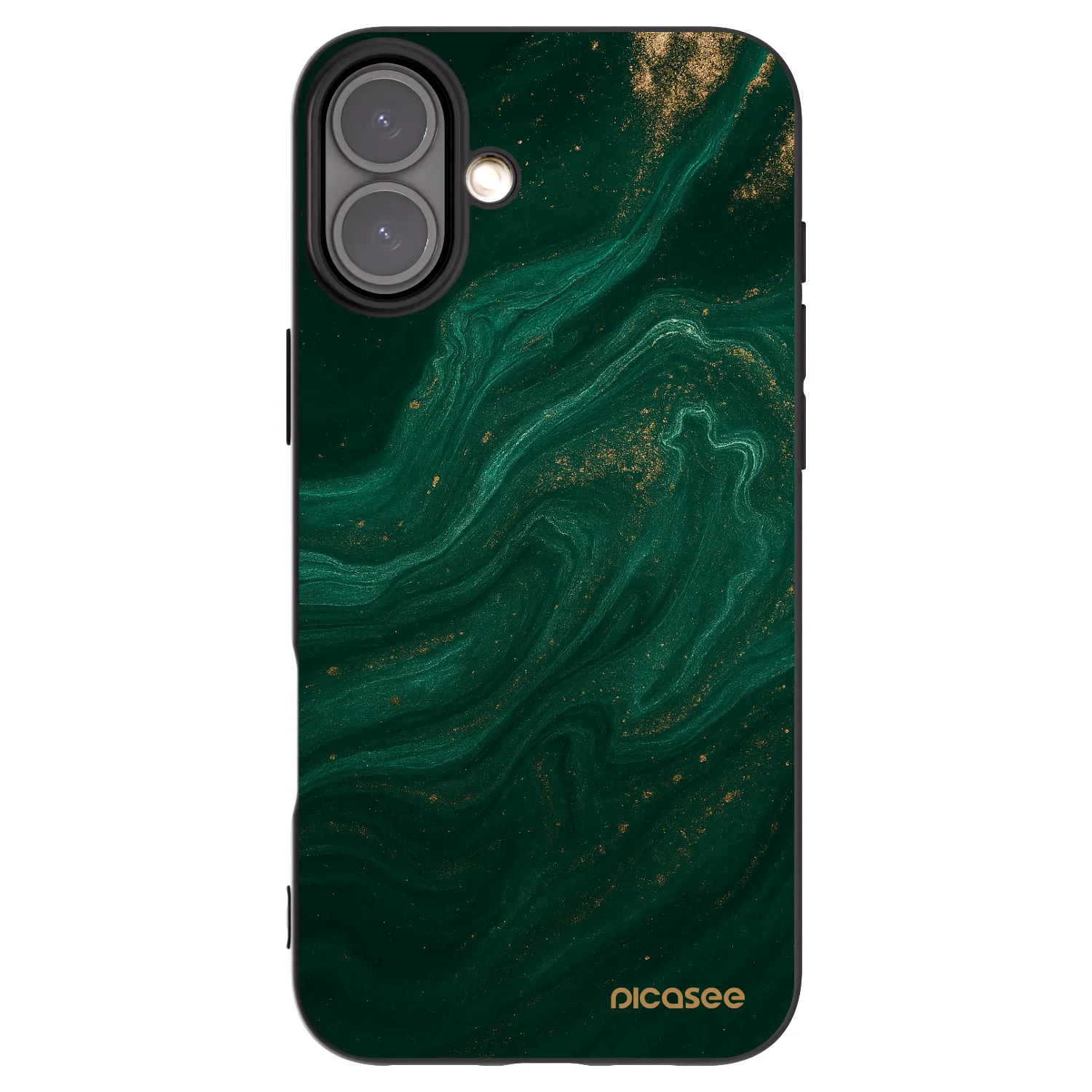 Picasee Apple iPhone 16 Plus Hülle - Schwarzes Silikon - Green