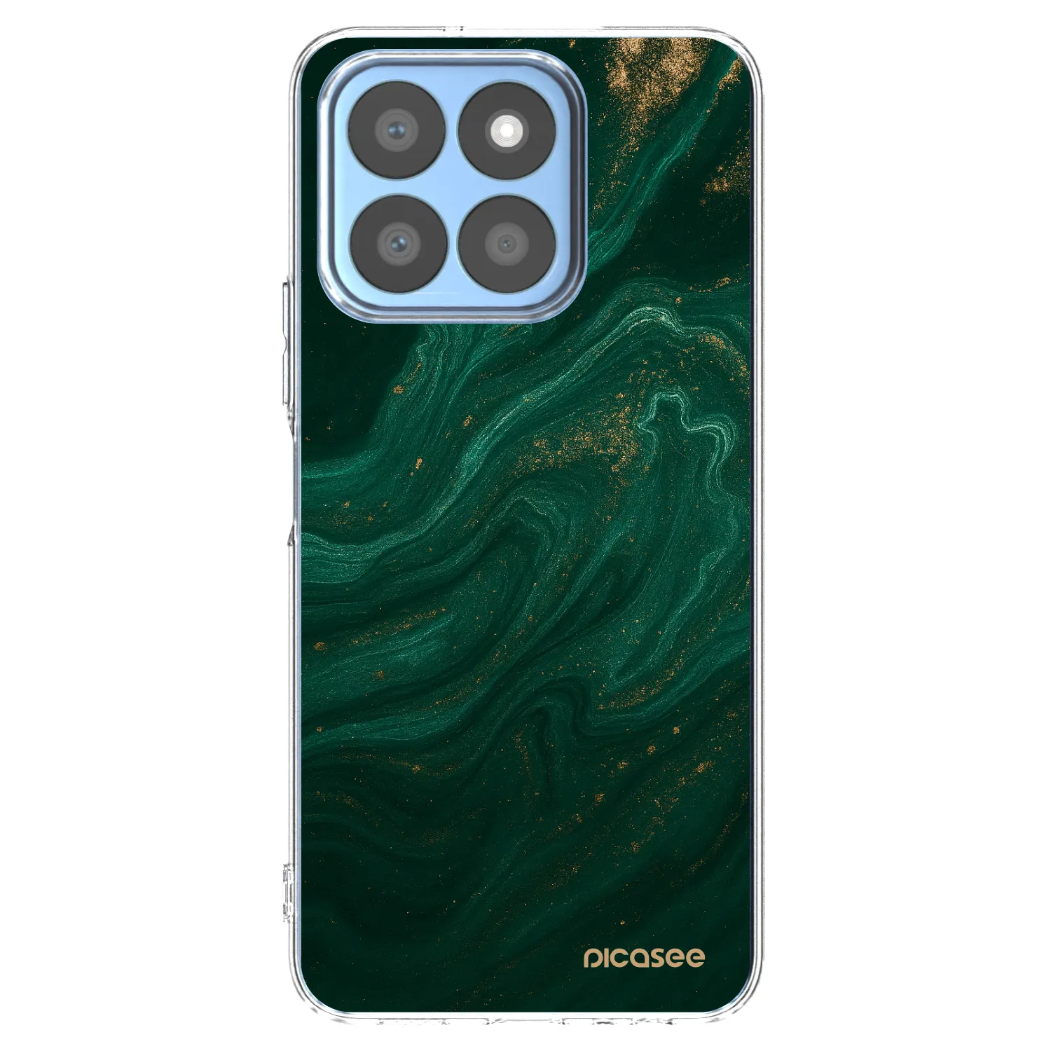 Picasee Honor X8c Hülle - Transparentes Silikon - Green