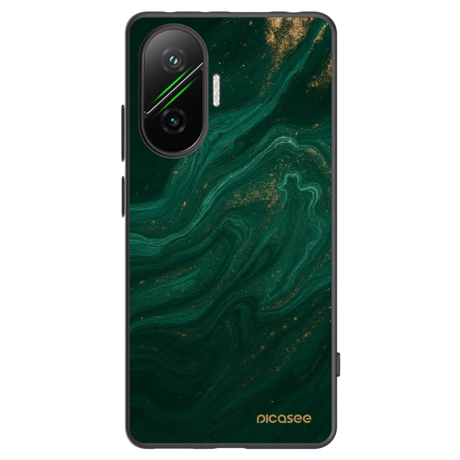 Picasee Xiaomi Poco F7 5G Hülle - Schwarzes Silikon - Green