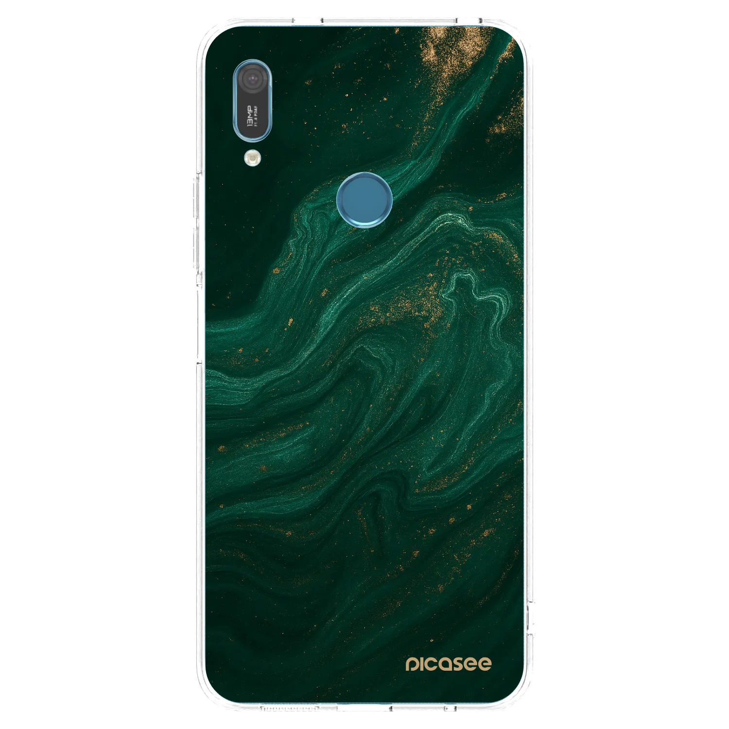 Picasee Huawei Y6 2019 Hülle - Transparentes Silikon - Green