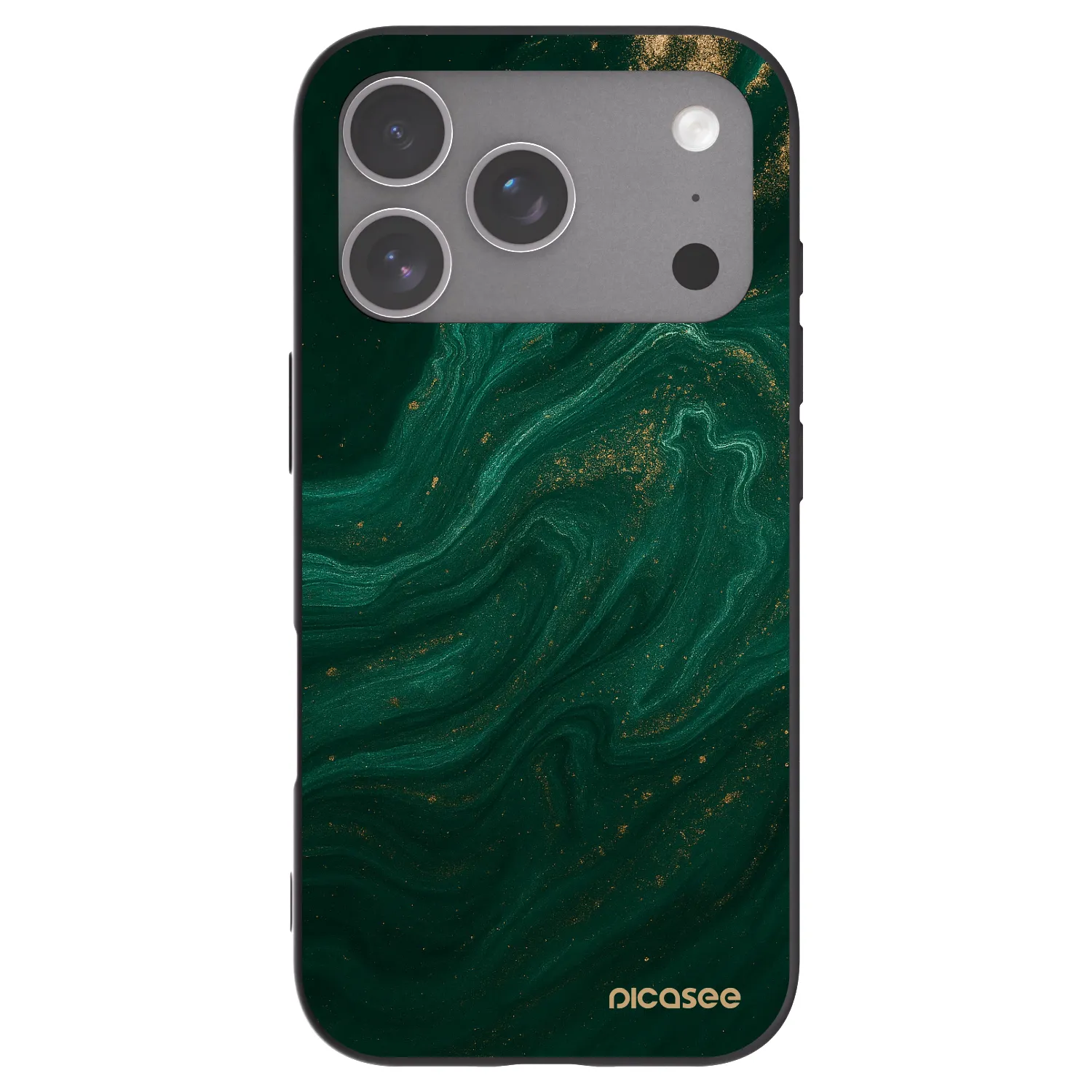 Picasee Apple iPhone 18 Pro Hülle - Schwarzes Silikon - Green