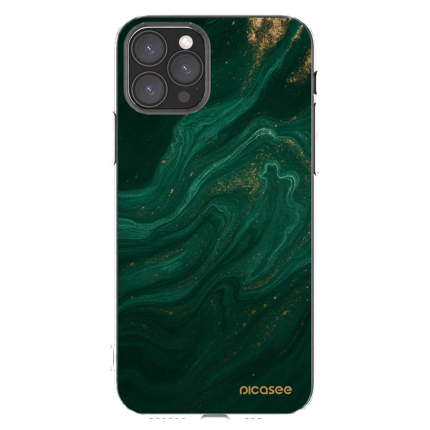 Picasee Apple iPhone 11 Pro Hülle - Transparentes Silikon - Green