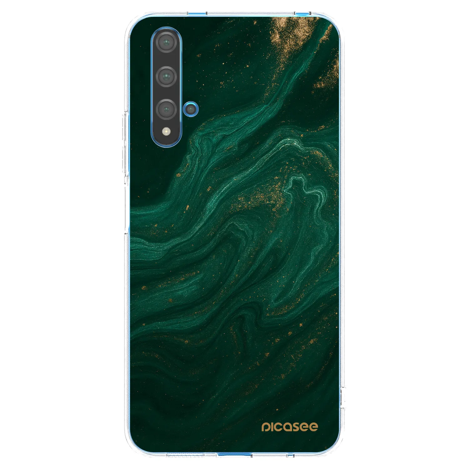 Picasee Huawei Nova 5T Hülle - Transparentes Silikon - Green