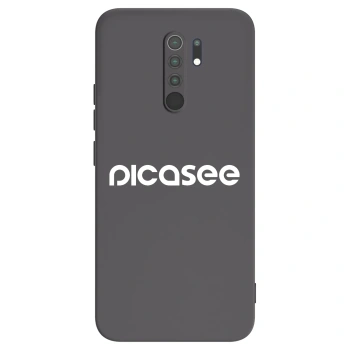 Picasee Xiaomi Redmi 9 Hülle - Schwarzes Silikon - Picasee - new logo - white