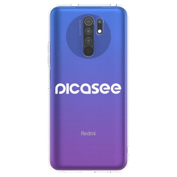 Picasee Xiaomi Redmi 9 Hülle - Transparentes Silikon - Picasee - new logo - white