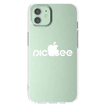 Picasee Apple iPhone 12 Hülle - Transparentes Silikon - Picasee - new logo - white