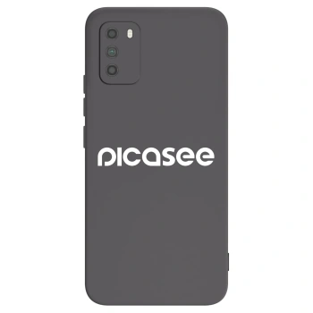 Picasee Xiaomi Poco M3 Hülle - Schwarzes Silikon - Picasee - new logo - white